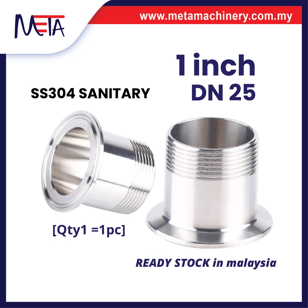 SS 304 Sanitary Male Threaded Ferrule Pipe Fitting Tri clamp Adapter ...