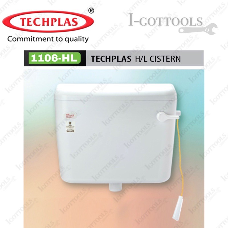 [100% ORIGINAL] TECHPLAS 6LIT HIGH LEVEL PVC CISTERN (1106-HL) | Shopee ...
