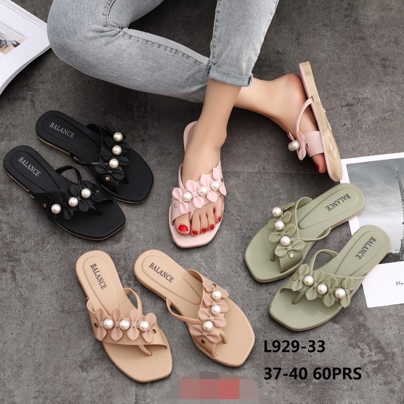 Sandal IMPORT JELLY Sandals BALANCE Sandals JAPIT L929 33 MUTIARA