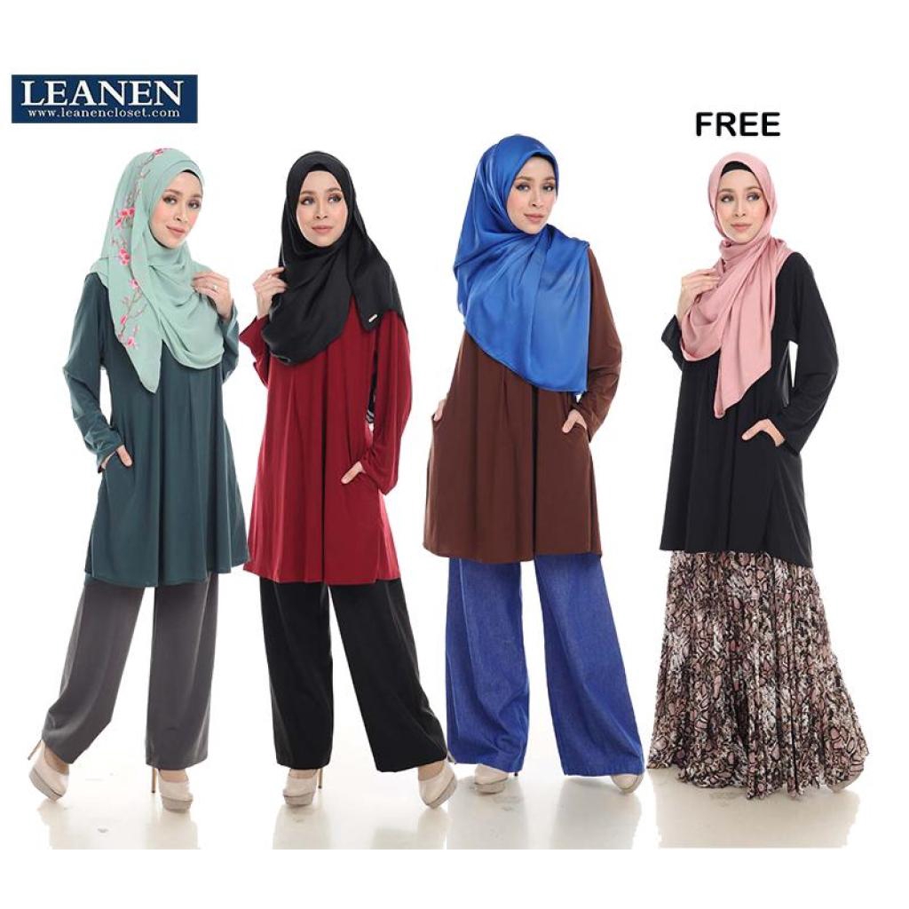 BUY 3 FREE 1!! Leanen Suria Blouse Set (3pcs) | Shopee Malaysia
