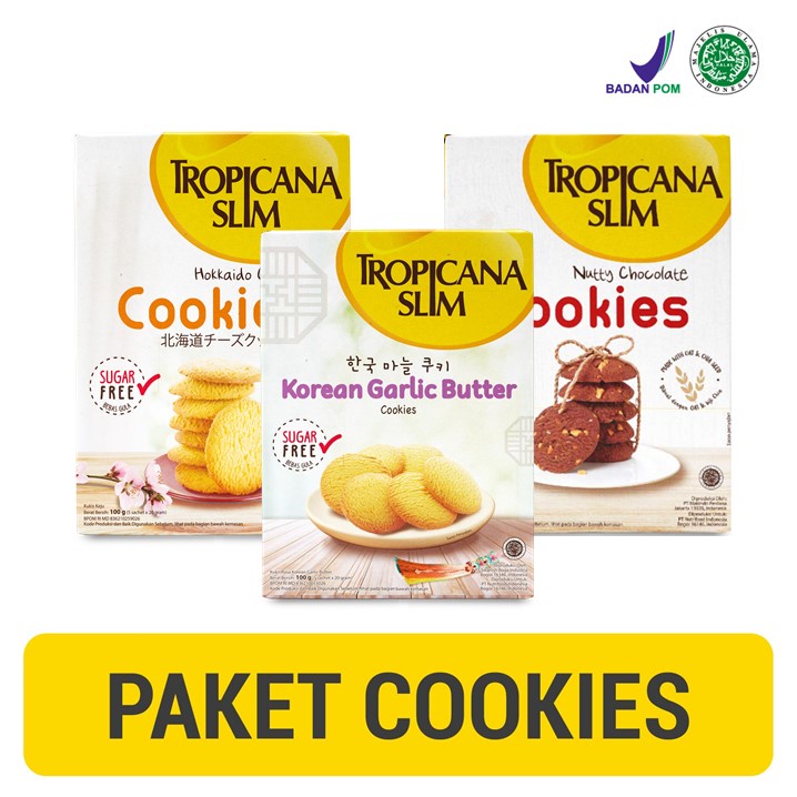 Tropicana Slim Healthy Cookies Package Nutty Chocolate, Hokkaido