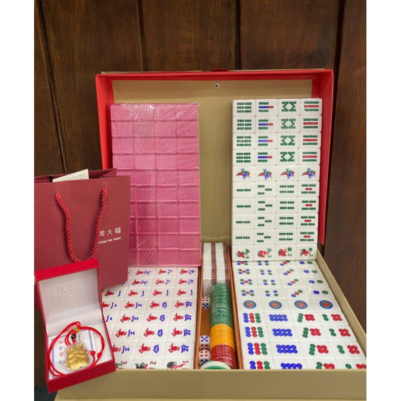 (现货) 水晶粉Crystal pink/白色White 三人麻将/四人麻将/拉美Poker Mahjong/Lami | Shopee ...