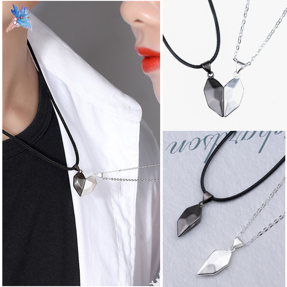 2pcs Magnetic Heart Necklace, Couple Necklace, Magnetic Couple
