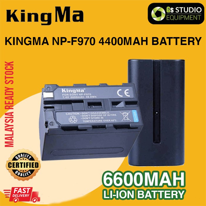 KingMa NP-F970 High Capacity Li-ion Battery Replacement Camera Battery ...