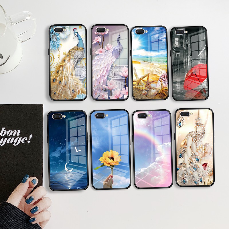 Peacock For Realme C1oppo A12eoppo A5ax5a3s Case Tempered Glass 
