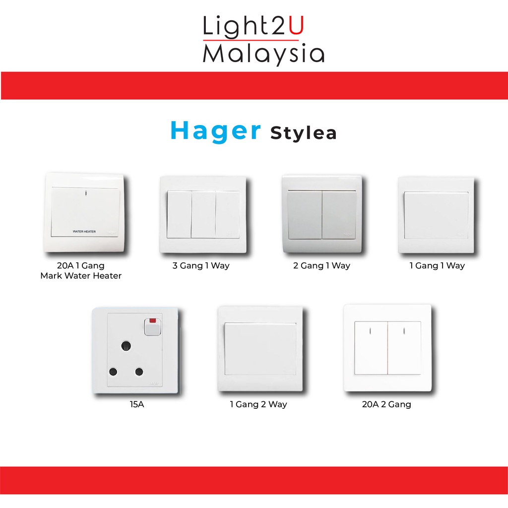 Hager Stylea Switches And Sockets Shopee Malaysia