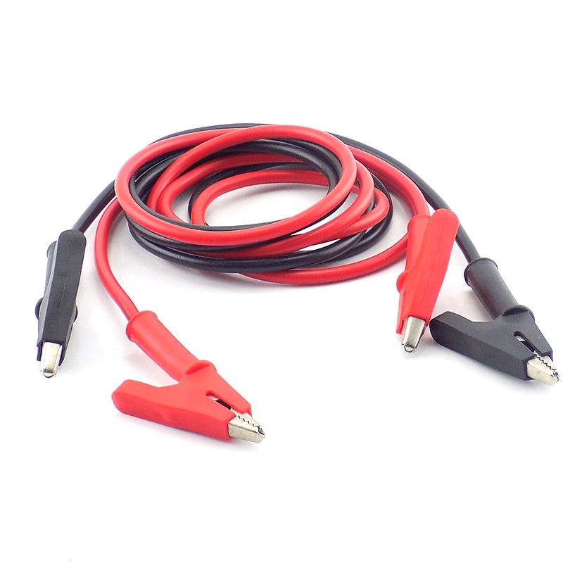 High Voltage Silicone Test Lead – Alligator Clip To Banana Plug – Black, 1 Meter / 3 Feet