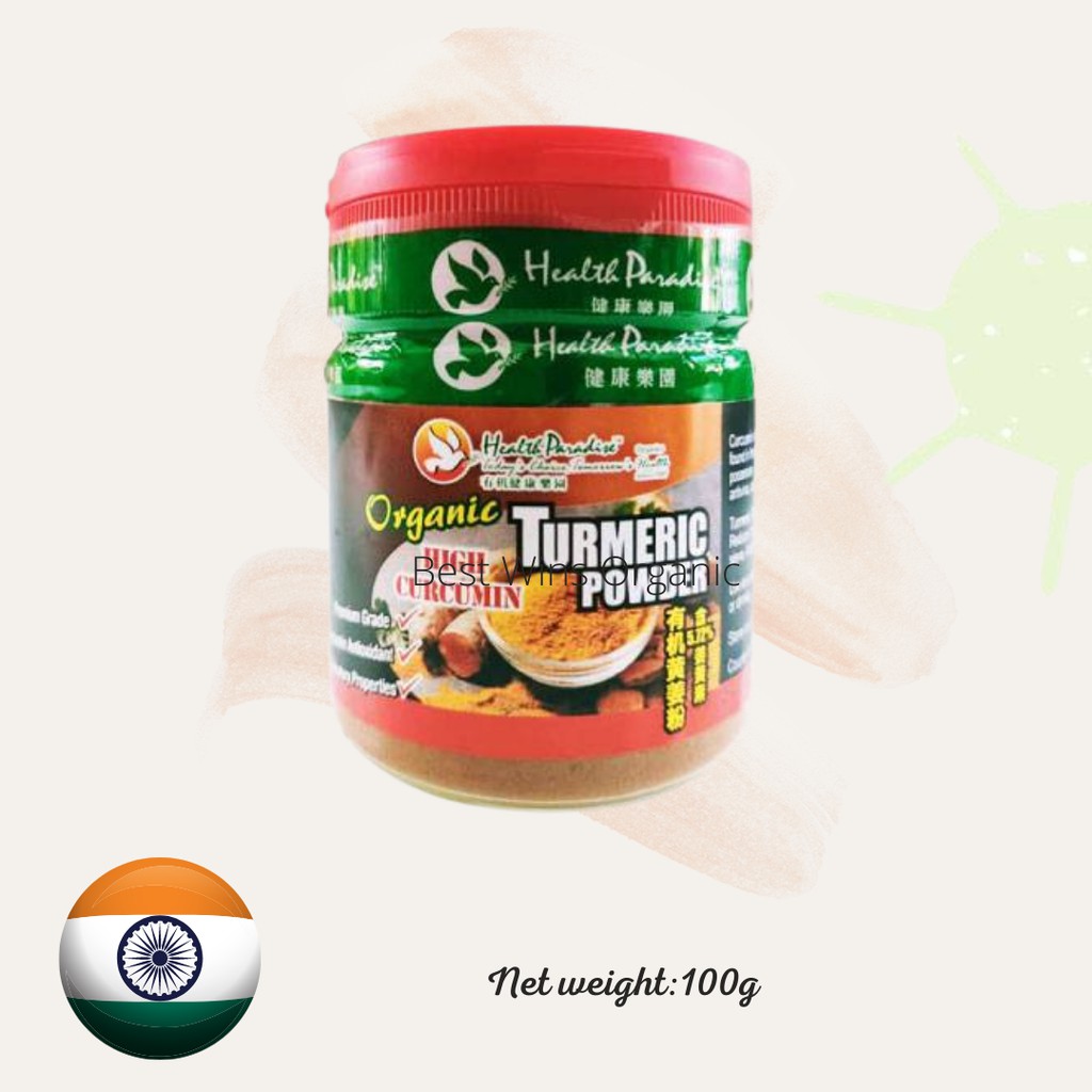 Health Paradise Organic Turmeric Powder High Curcumin 100gm Shopee Malaysia 8236