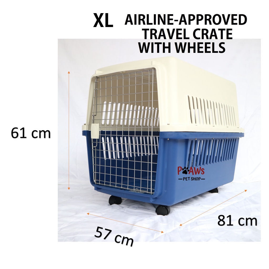 XL XXL Pet carrier travel cage cat dog crates with wheels, airline approved  pet flight cage with mat