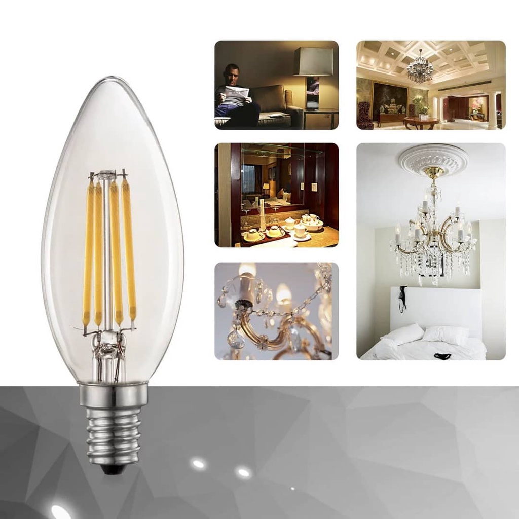C35 CANDLE LED BULB 2W & 4W E14 / E27 LED EDISION FILAMENT BULB / 6500K ...