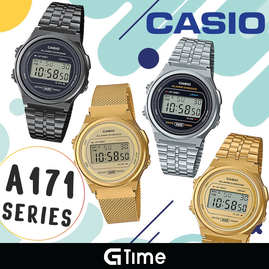 [ORIGINAL + 1YR WARRANTY] CASIO A171 SERIES A171WE-1A A171WEG-9A ...