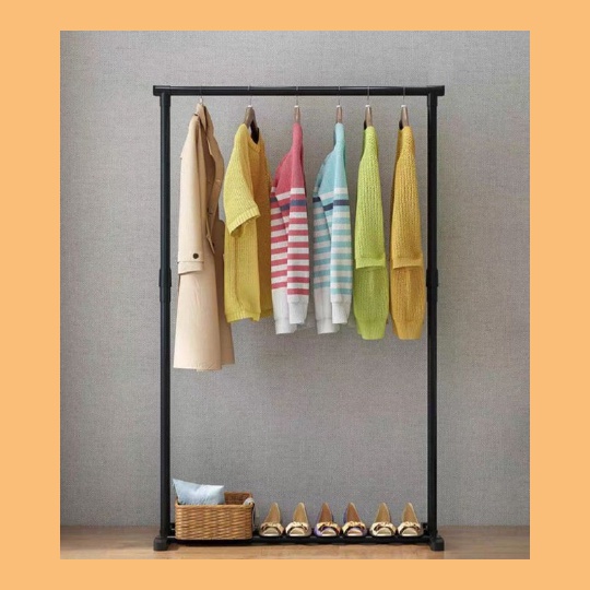 💥READY STOK💥 Single Pole Cloth Hanger And Organizer Rack Wheel/ Rack ...