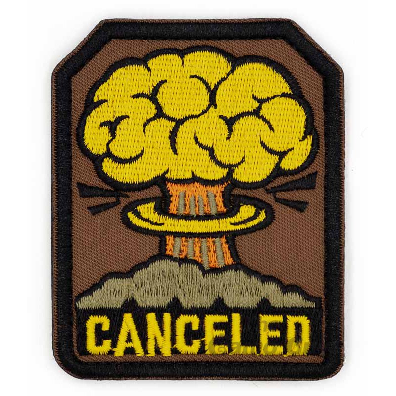 Nuclear Bomb War Cancelled Funny Cute Fashion Embroidery Morale Patch ...