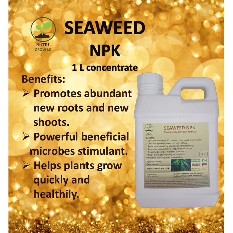 Seaweed Fertilizer with NPK for Plants Seaweed NPK concentrated