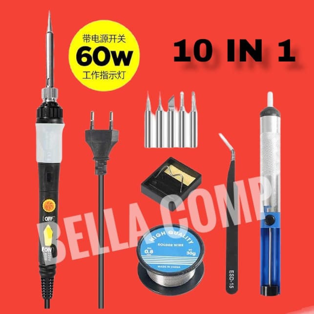 Electric Soldering/Soldering 10 in 1 Adjustable Temperature LCD Display