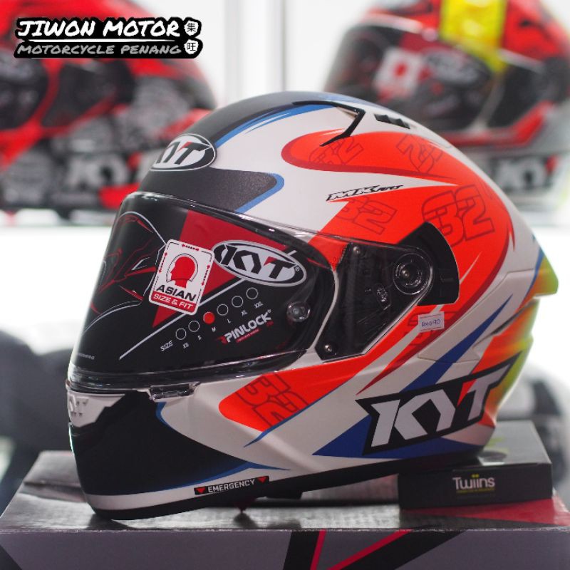 Helm kyt full hot sale face double visor