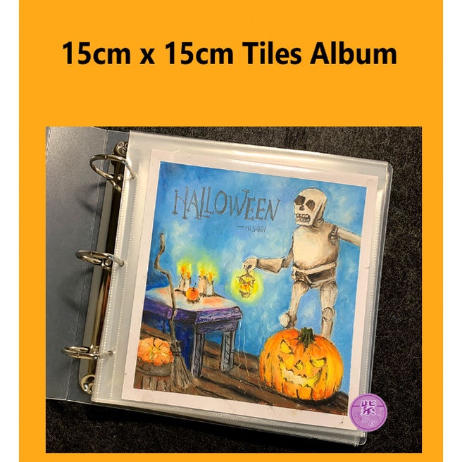 Zentangle 15cm Square Tiles Storage Pages PP Side Loading Pockets