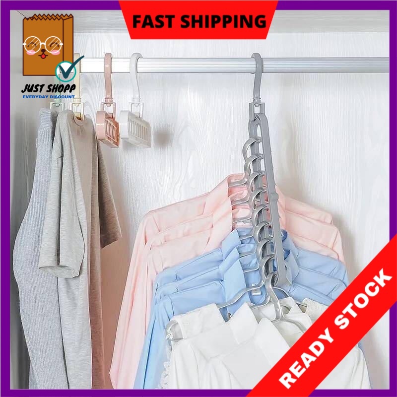 🔥READY STOCK🔥9 Holes Magic Clothes Hanger 1078 | Shopee Malaysia