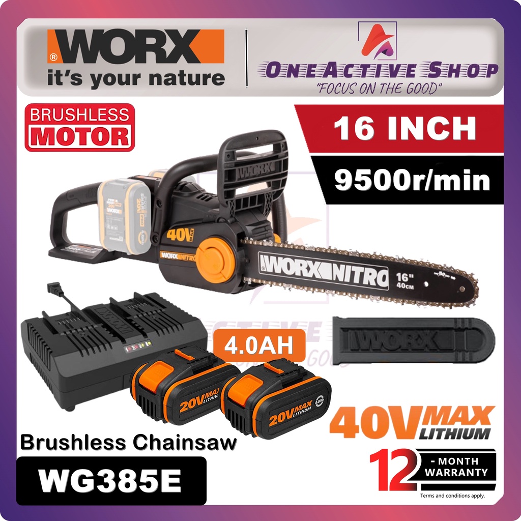 WORX 40V Brushless Chainsaw 16