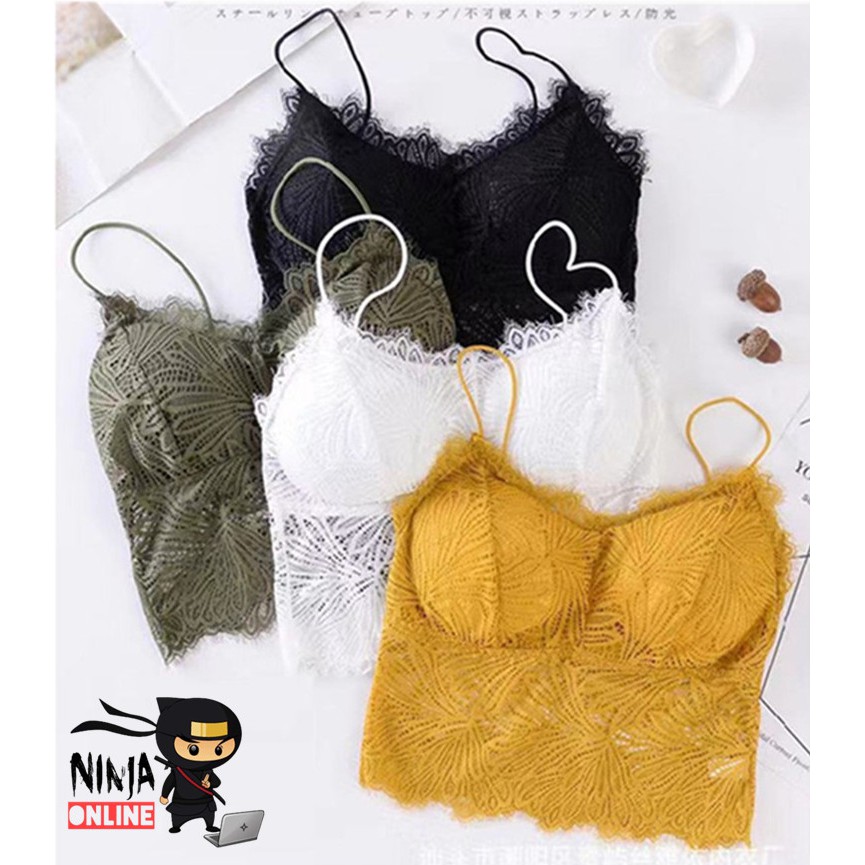 ( SHIP FROM KL ) Sport Bra winners Women's Wireless Beautiful Back Lace