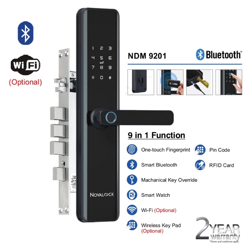 Novalock NDM 9201 Smart Digital Door Lock - Free Installation for Klang ...