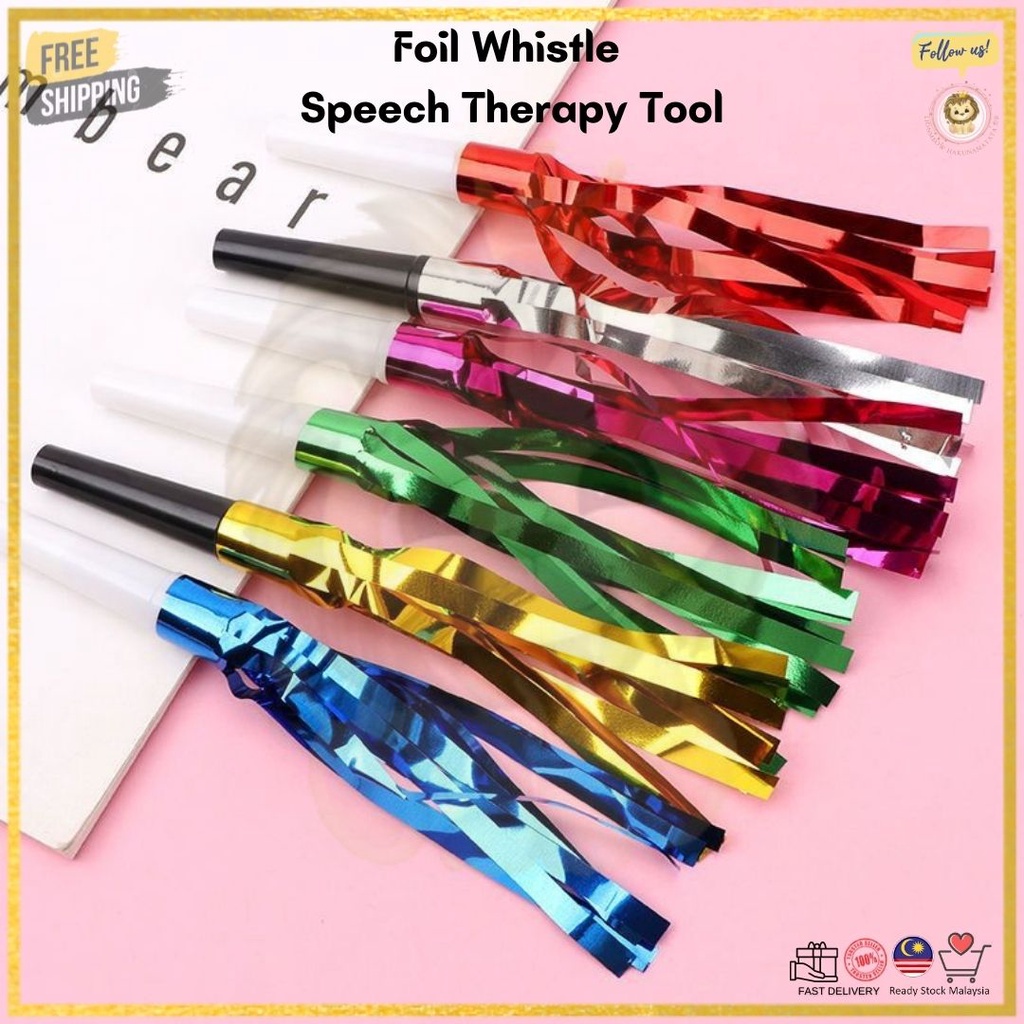 LionMeow Foil Whistle Speech Therapy Tool Autism ADHD Speech