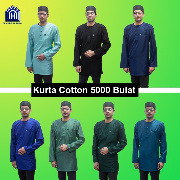 Muslimin Kurta Kurta Cotton 5000 Bulat/Round Collar Long Sleeve AL ...