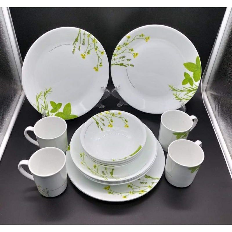 corelle 20 pcs set 🌸country rose🌸sakura🌸european herbs Shopee