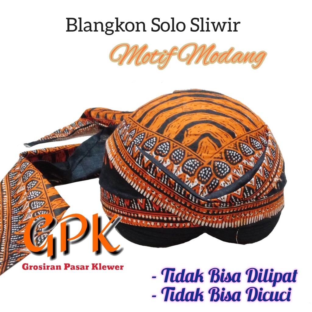 Blangkon Solo Sliwir Adult Modang Motif (Packing Box) | Shopee Malaysia