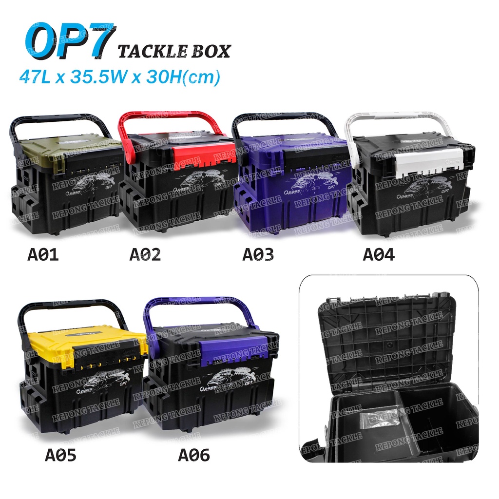 OPASS fishing box OP7 TACKLE BOX 47L x 35.5W, 30H (cm) Meiho BM7000 ...