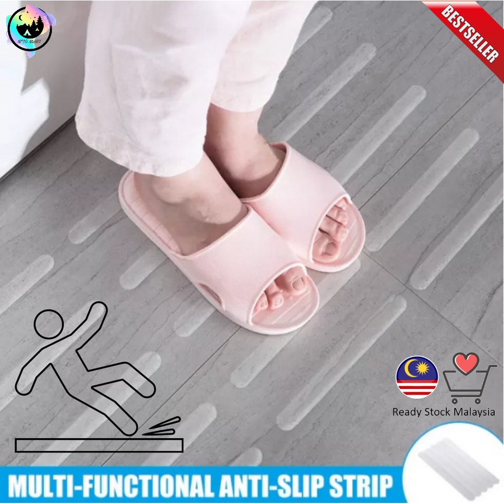 [READY STOCK] 12 Pcs 2cm X 20cm Anti Slip Bath Grip PVC Waterproof