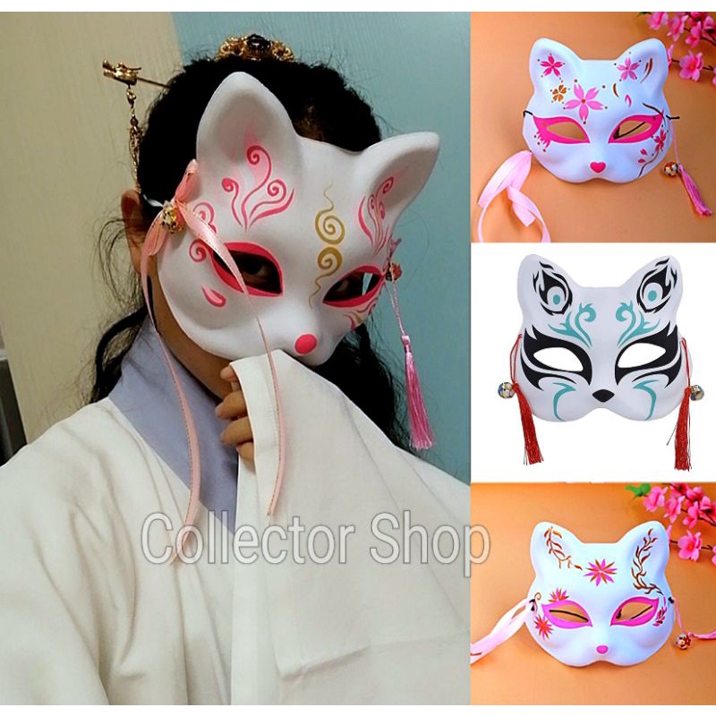 Japanese Cat Mask Anime Festival Masquerade Cosplay mask Shopee Malaysia