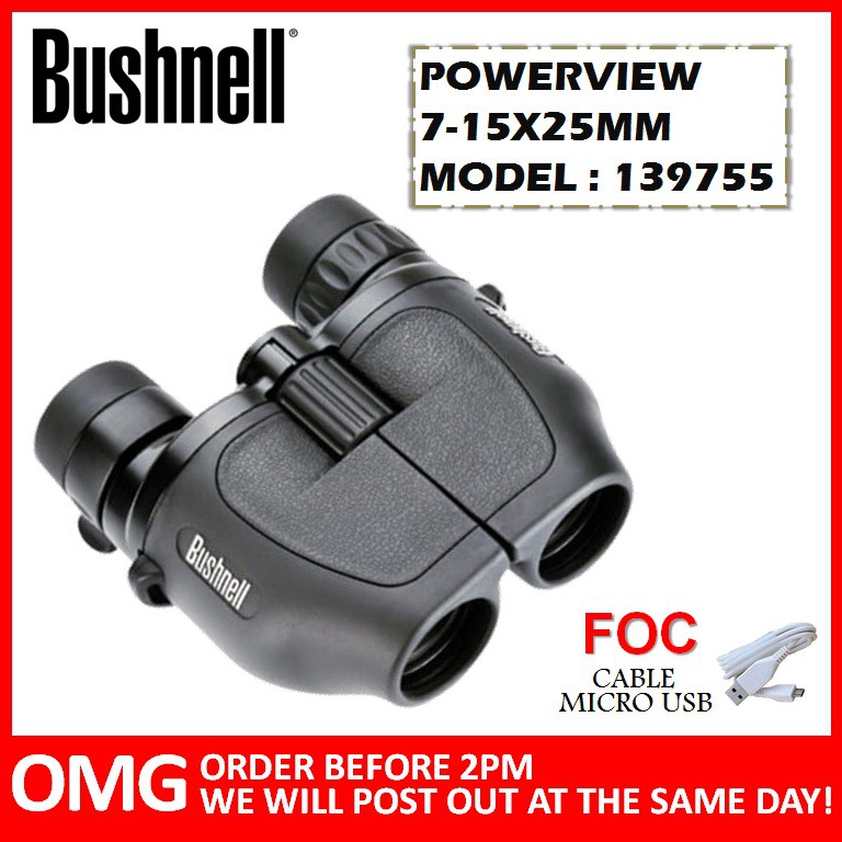 Original Bushnell Powerview 715X25mm Binocular 139755 + Free Gift