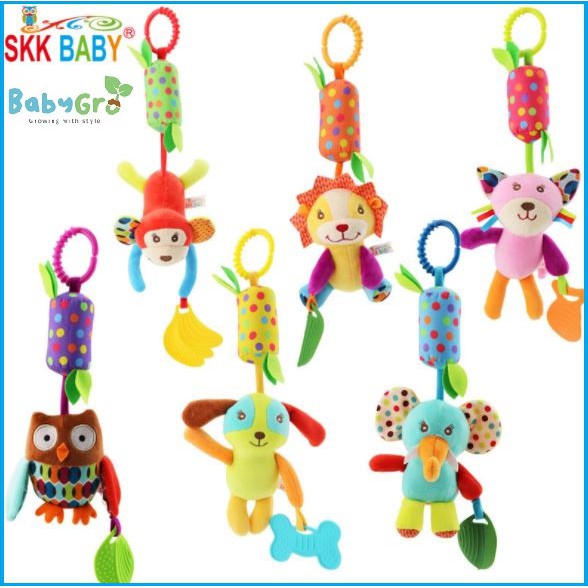 Babygro SKK Baby Plush Rattle Ring Bell Crib Bed Stroller Hanging Animal Toys Ready Stock Shopee Malaysia