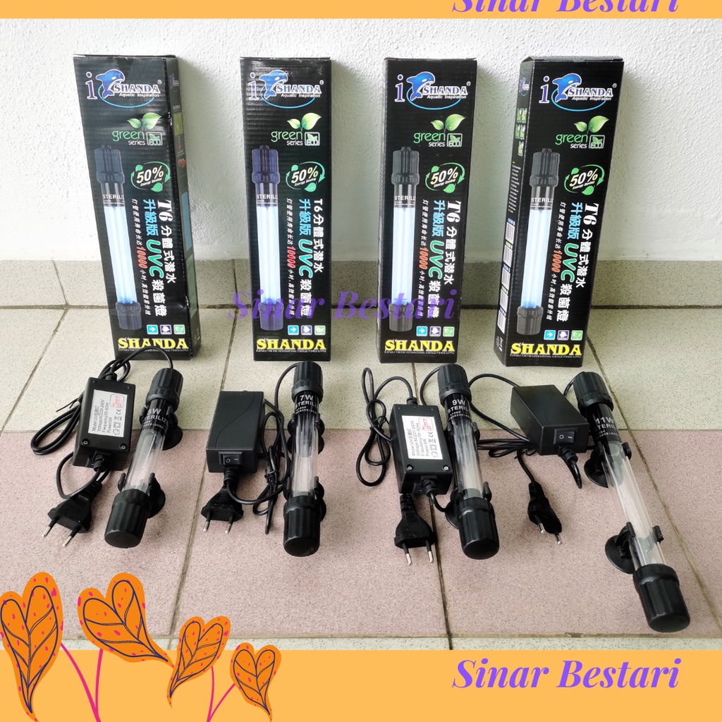 UV Light UVC Sterilizer Algae Lampu Lamp Submerse iShanda Aquarium Fish