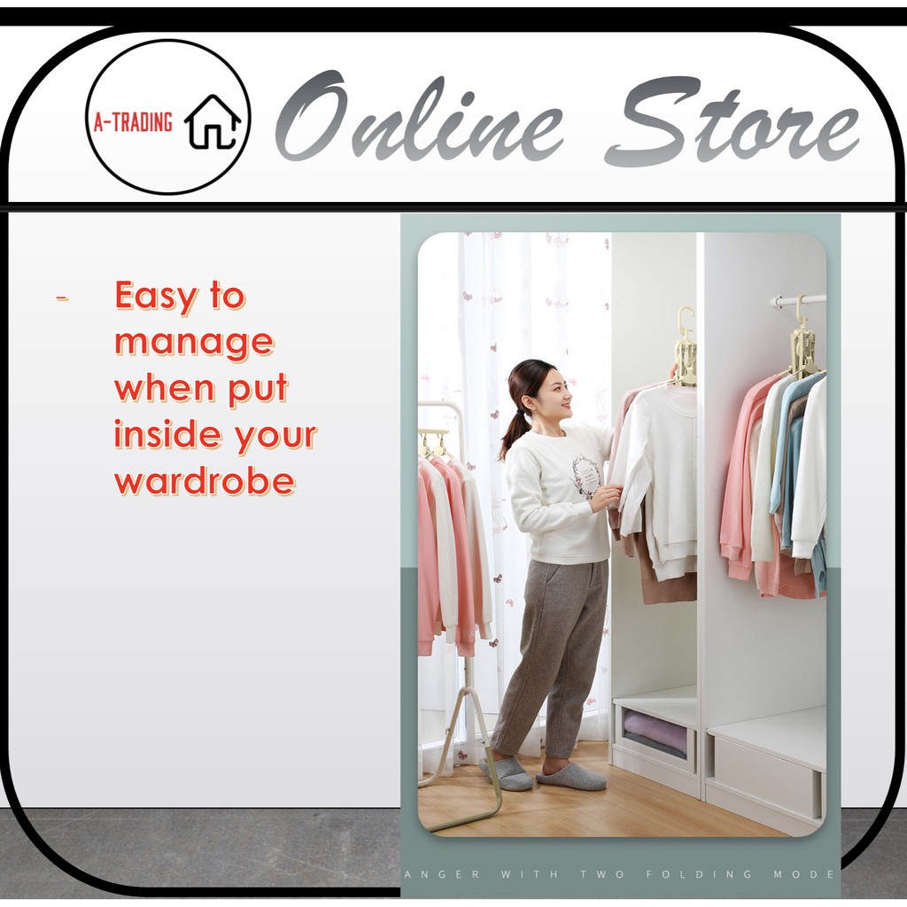 🔥LOCAL SELLER 🔥 Multi-function Clothes Hanger support up to 8 clothes ...