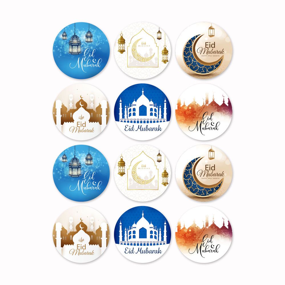 EID Mubarak Sticker gift decoration sticker label seal sticker 3cm ...