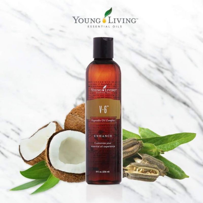 ORIGINAL Young Living V6 Carrier Oil 236ml + 🎁free 10ml roller bottle 🎁