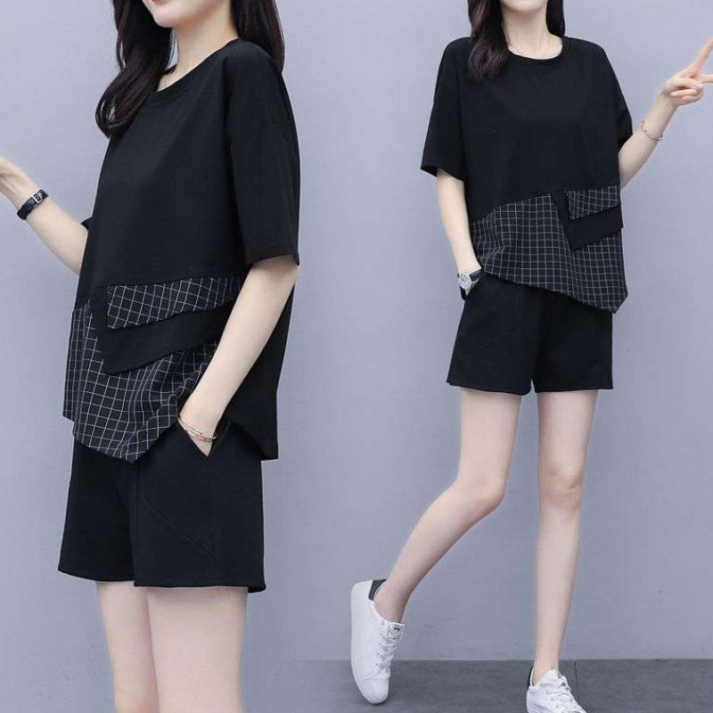 Korean style casual fashion sports suit women's summer short