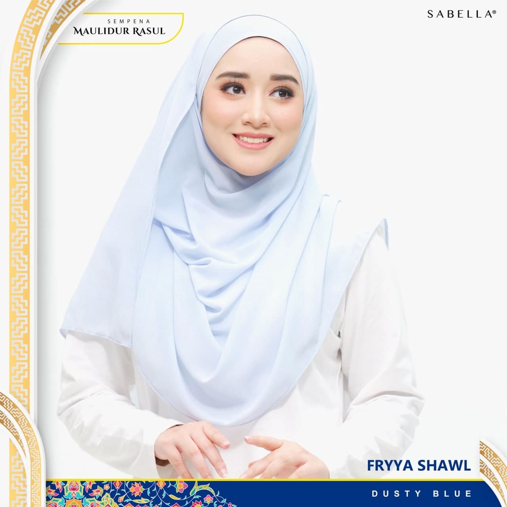 Sabella Fryya Shawl | Shawl CHIFFON | Tudung Tanpa Gosok | Ironless