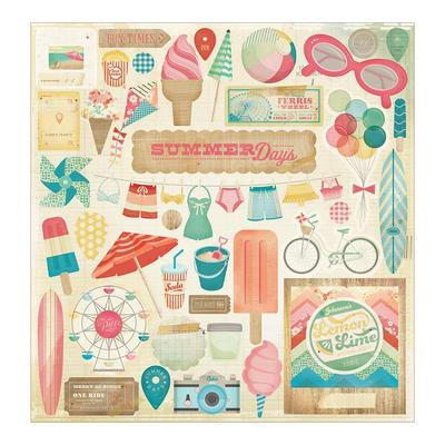 Chipboard Sticker Import Summer | Scrapbook, Scrapframe, Scrapbook ...