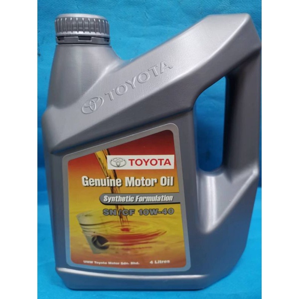 Original Toyota SN/CF 10W-40 Semi Synthetic Engine Oil | Shopee Malaysia