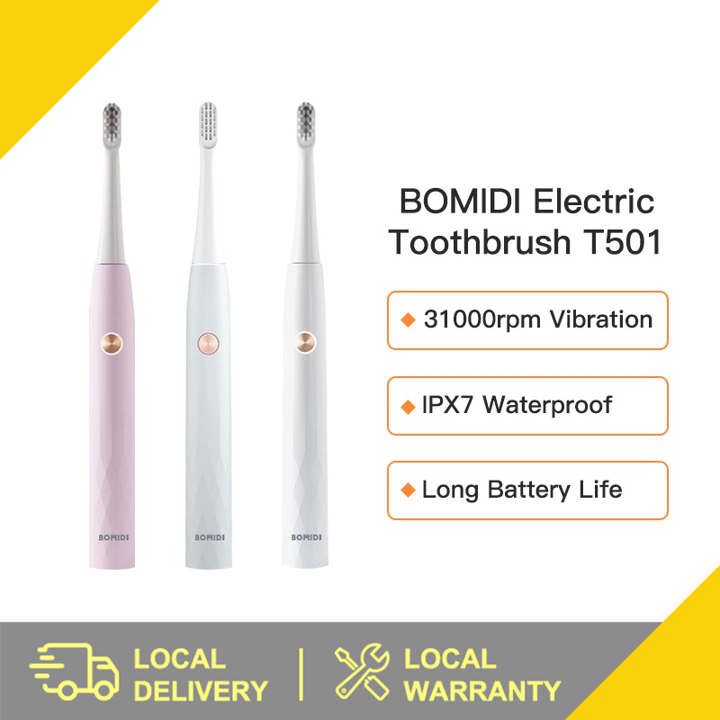 BOMIDI T501 Electric Toothbrush Three Modes IPX7 Waterproof Electric ...