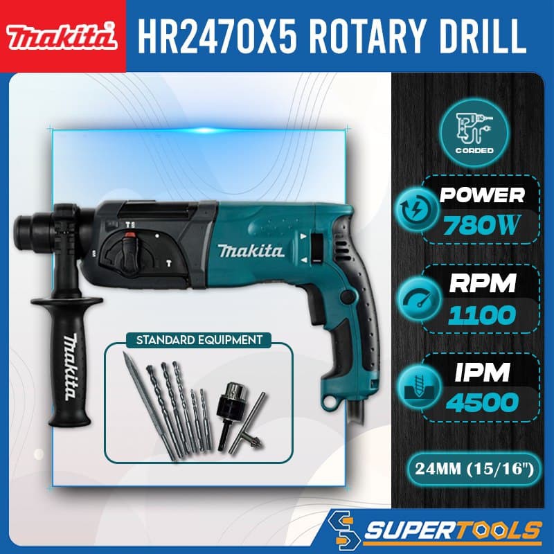 Makita hr2470x5 discount rotary hammer drill