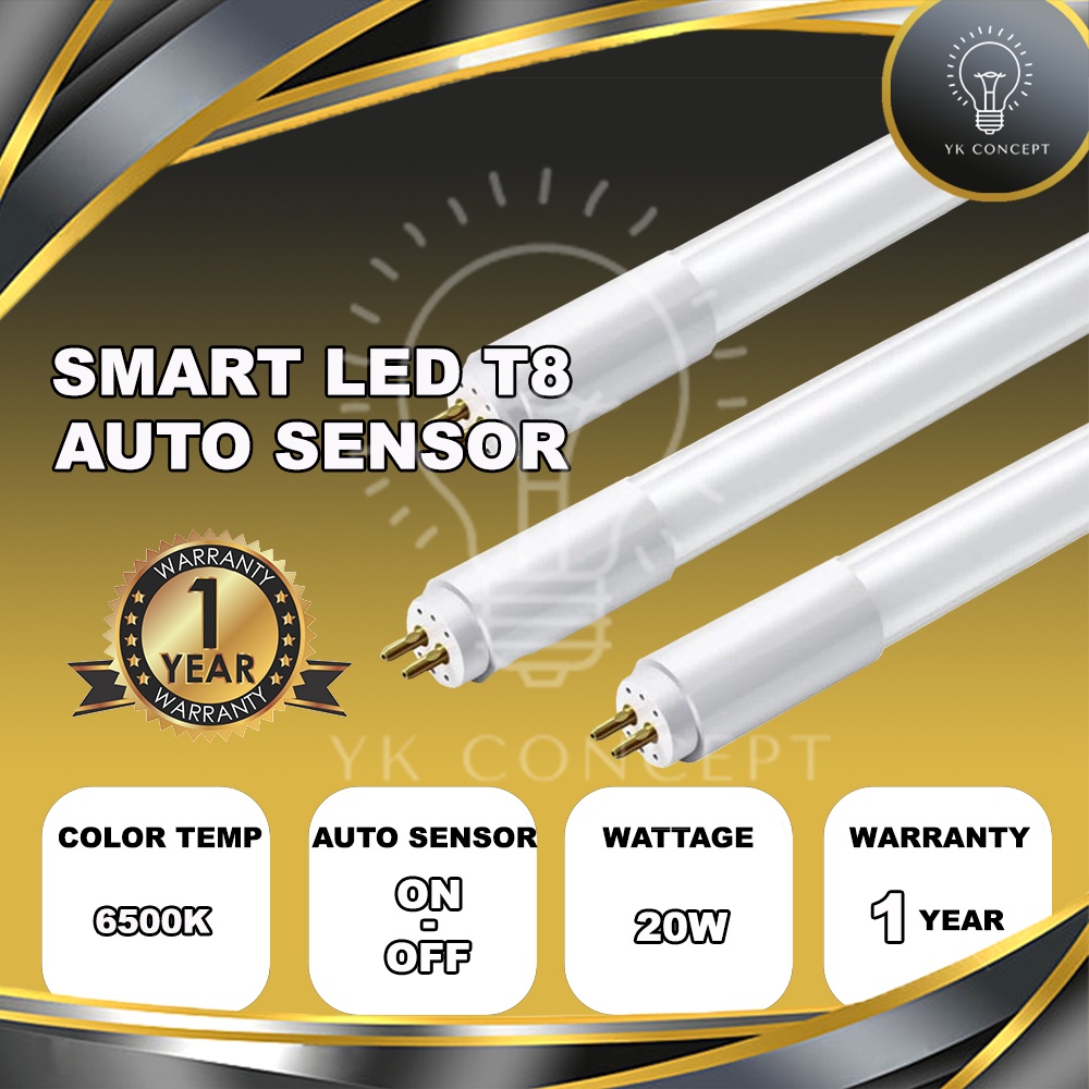 SMART LED Auto Sensor T8 Tube 20W 4ft / Tube Jimat Power | Shopee Malaysia