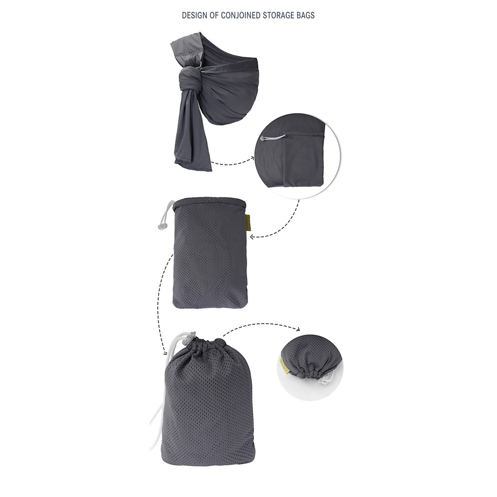 Malaysia CUBY Baby Carrier Newborn 0 36months Mesh Baby Sling Carrier