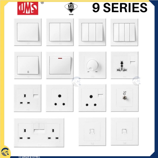 UMS 9 SERIES SWITCHES | SWITCH SOCKET 13A, SWITCH 1G ,2G,3G,4G 1WAY ...