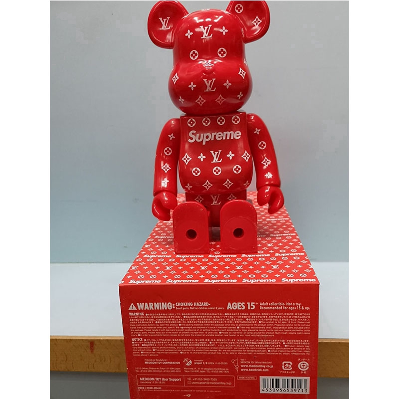 Popualr LV x Supreme And Fragment Design Bearbrick 400% Street