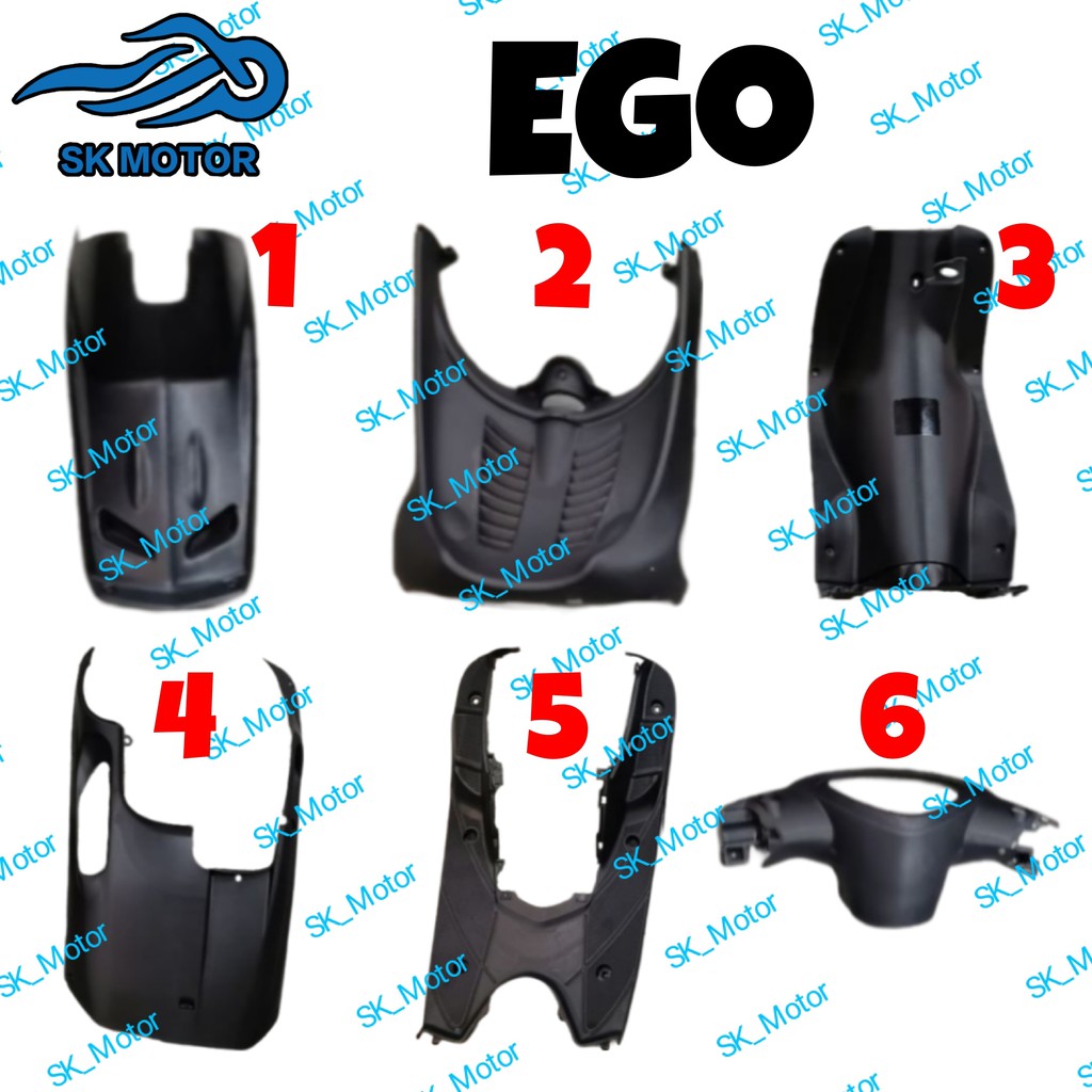 Yamaha EGO OLD V1 Original Inner Cover Full Set Kaver Hitam Tank Fender ...