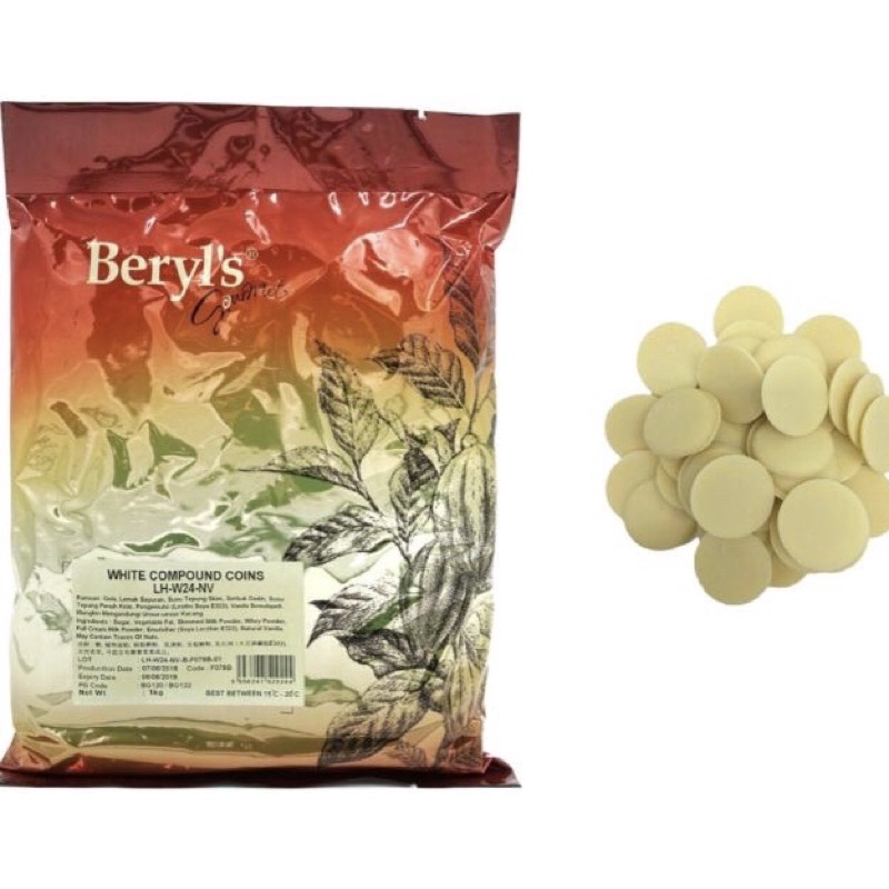 BERYL'S White Chocolate Compound Coin 1kg | Shopee Malaysia